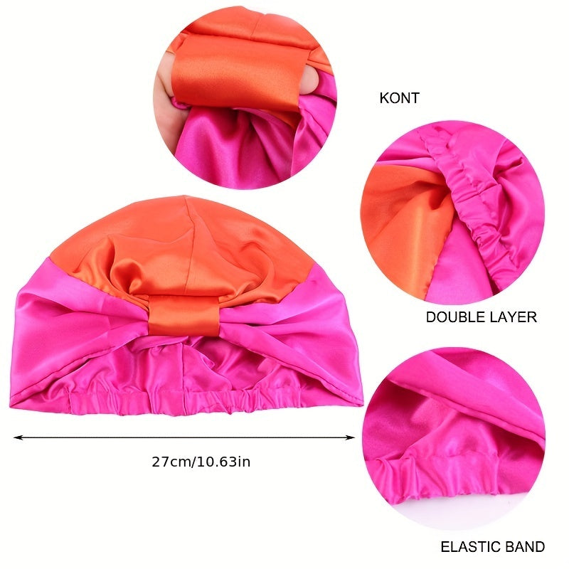 Bonnet en satin Clara avec nœud élégant