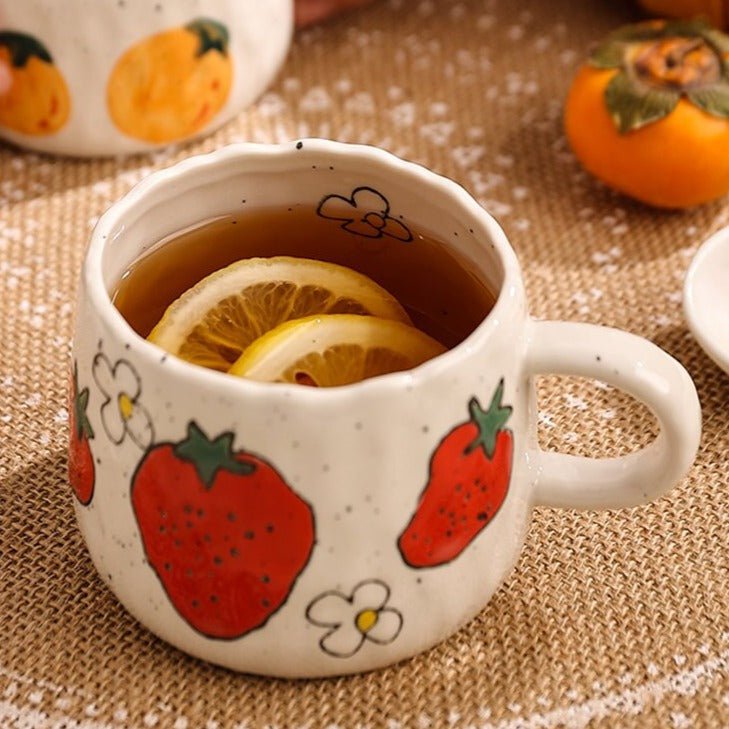 FruitiSip - Tasse en céramique vivante avec un art fruité ludique