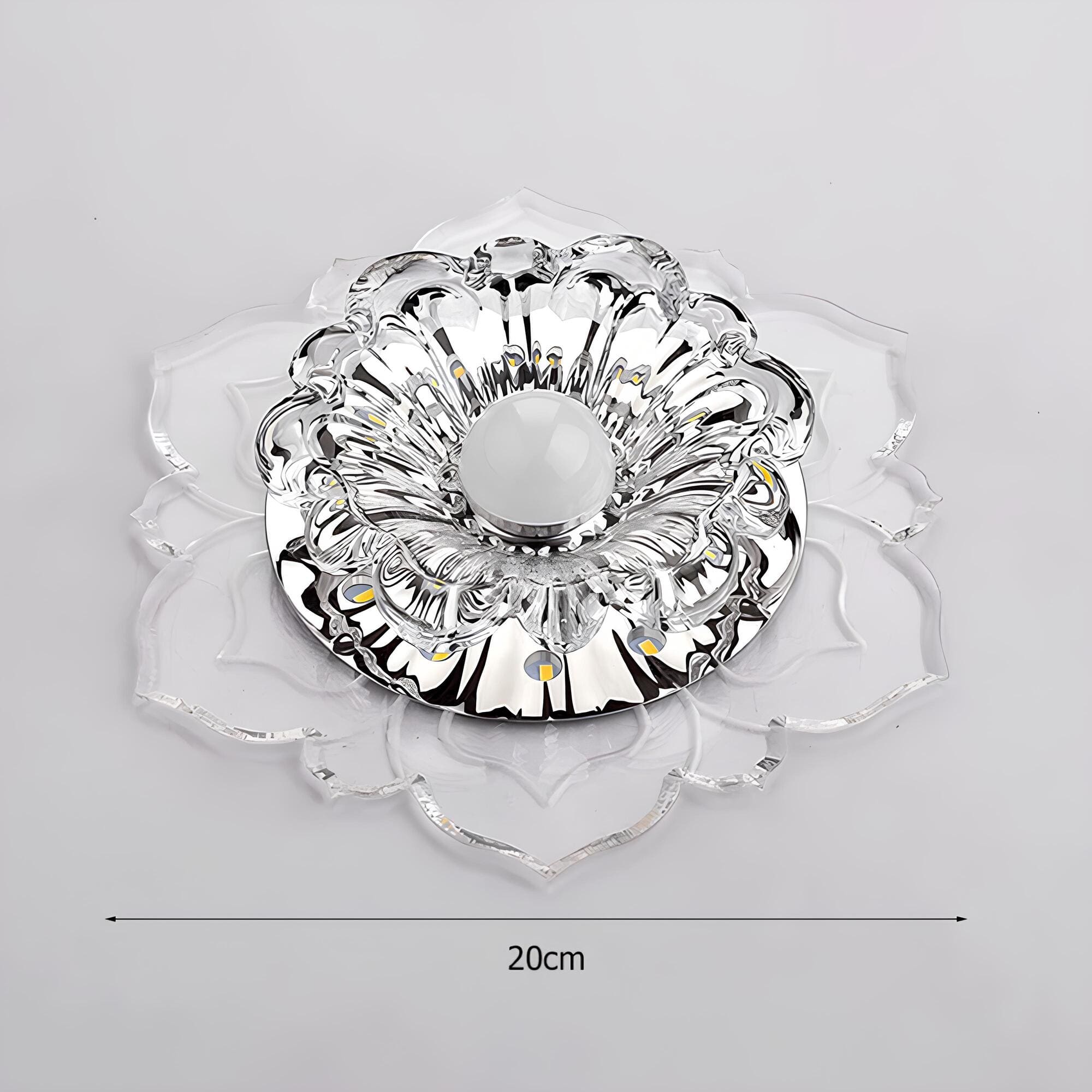 FloraGlow – Élégante lampe en cristal avec design floral et éclairage enchanteur