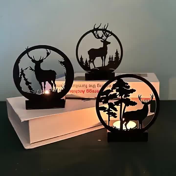 Deerglow - Porte-bougie pour décoration festive