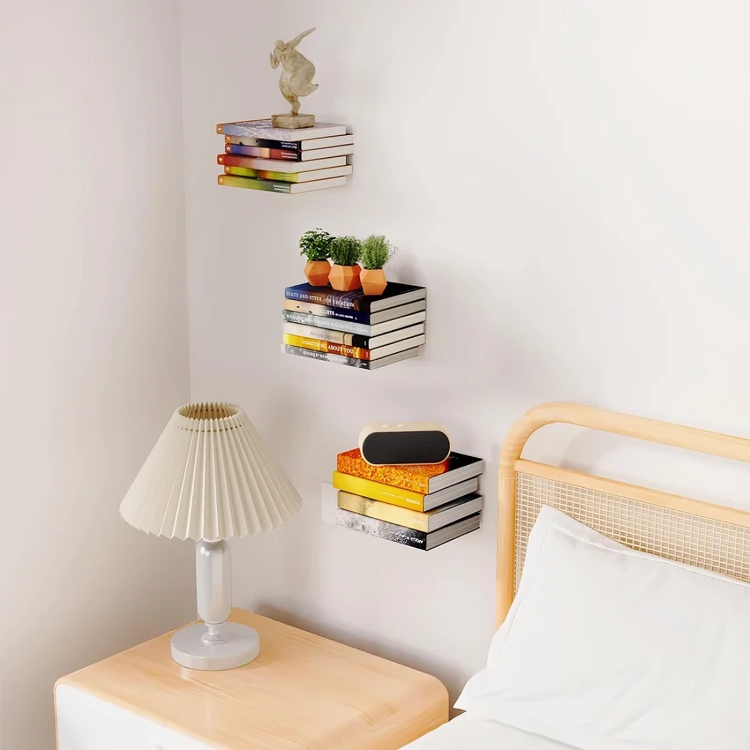 FloatBook – Étagères flottantes invisibles pour une présentation murale gain de place