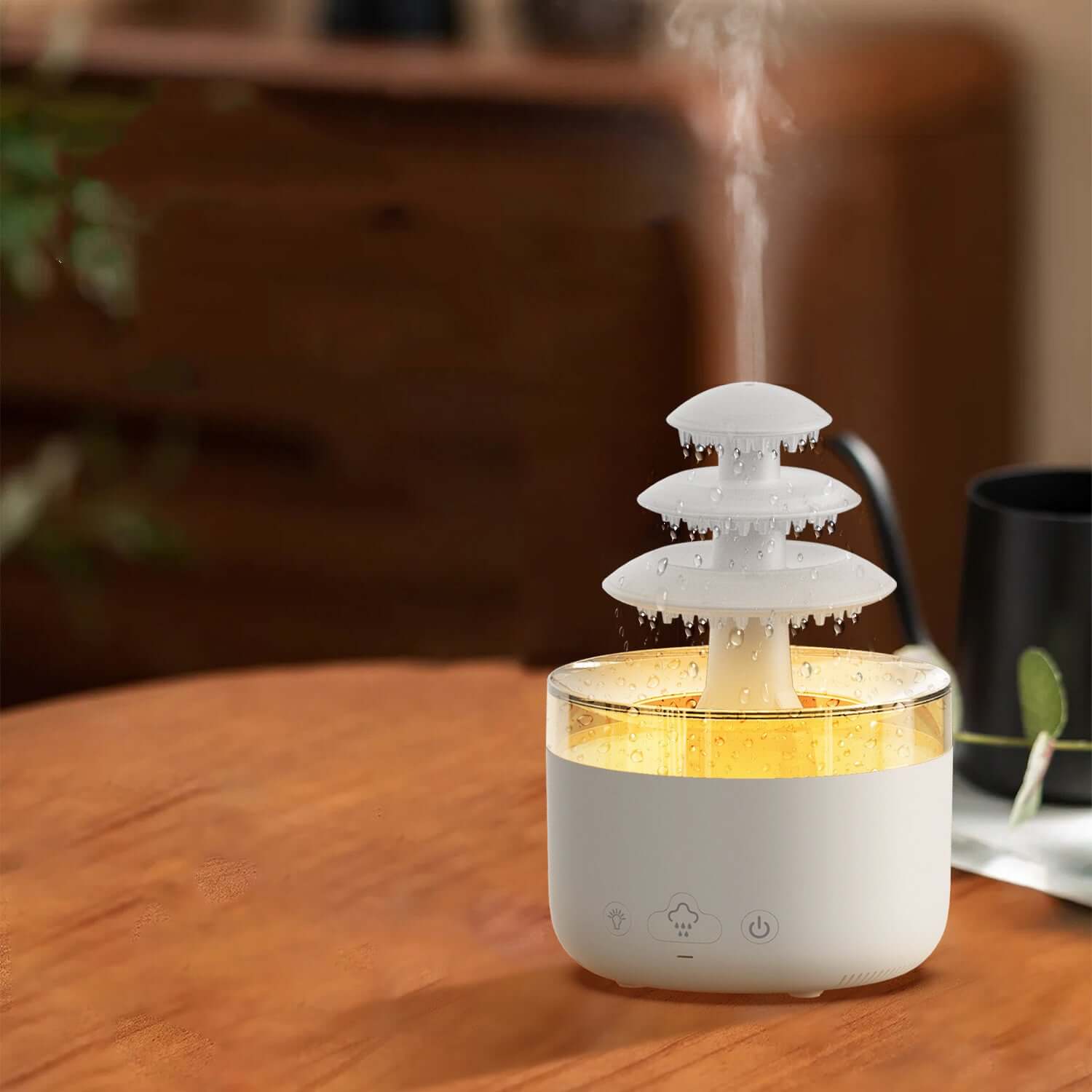 Diffuseur Aromathérapie TranquilMist – Niveaux de Brume Multiples et Lumière Apaisante