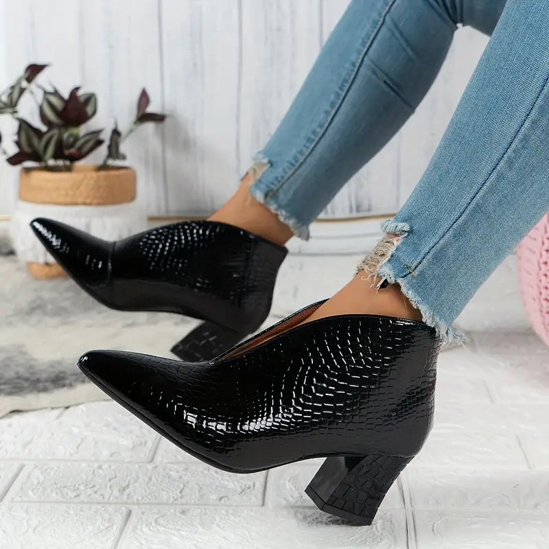 CityBelle Bottines Dame Slip-On – Élégantes Bottines pour le Quotidien