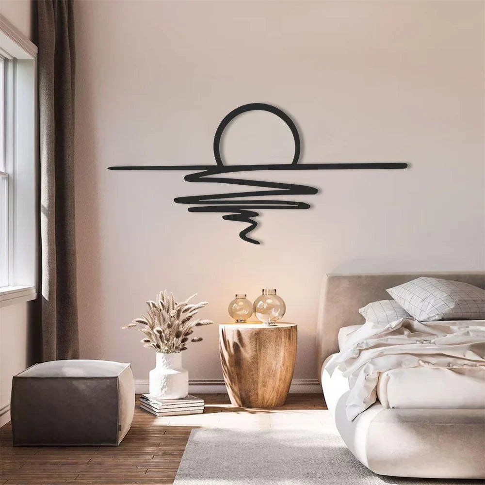 CurlMist - Art mural moderne minimaliste