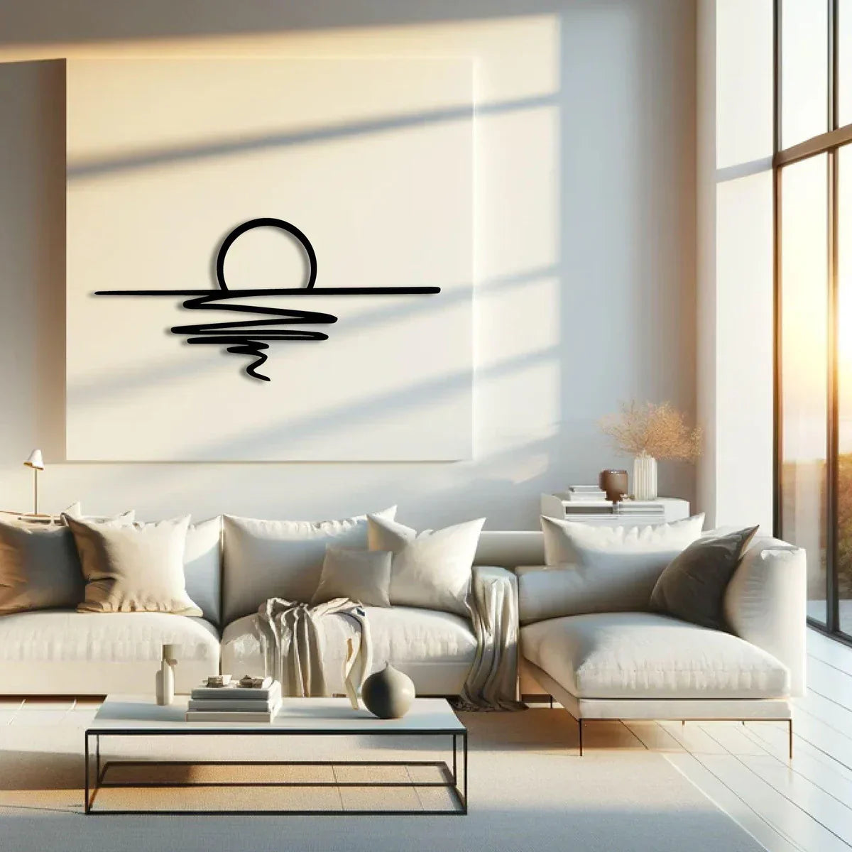 CurlMist - Art mural moderne minimaliste
