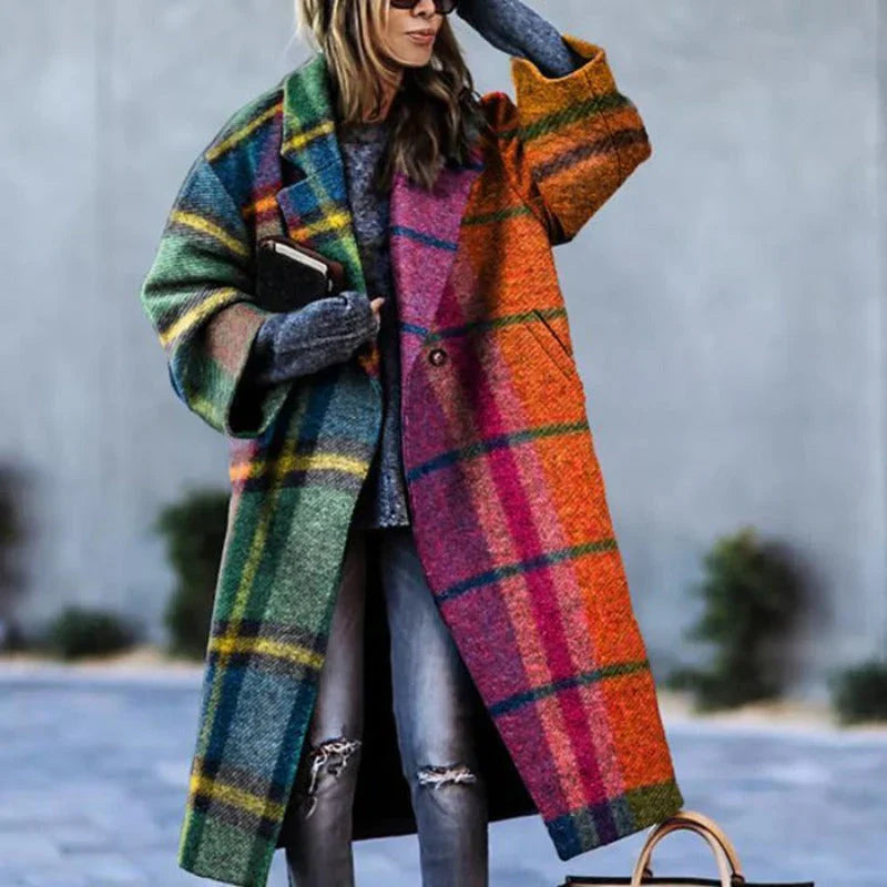 Amalie Élégante Manteau à Manches Longues – Style Classique et Élégance Intemporelle