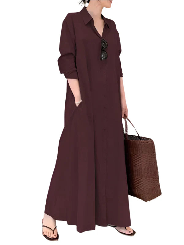 Robe Maxi Livia pour Femmes – Élégante Robe Longue avec Silhouette A-line