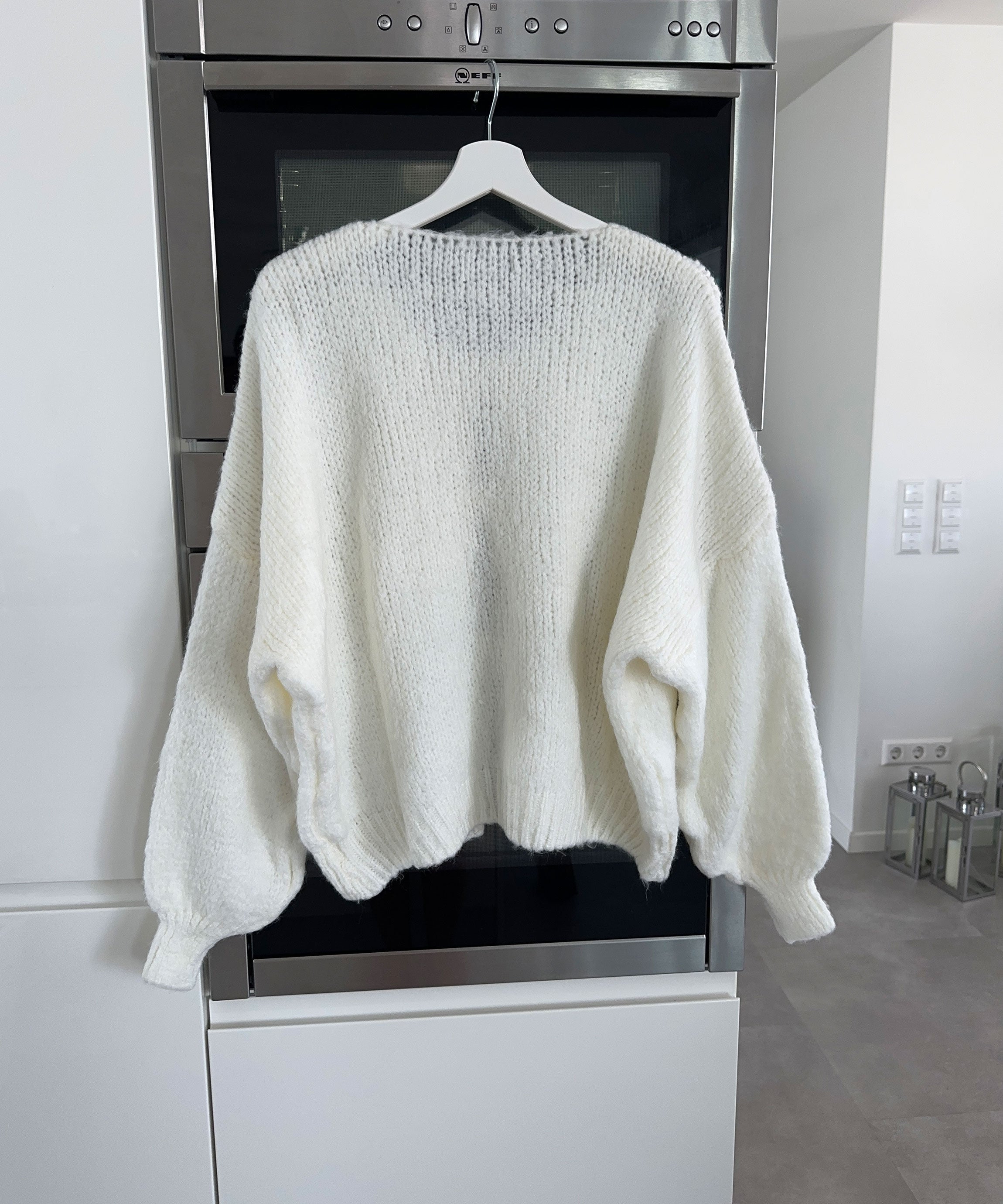 Veste en tricot blanc Shayne - Maille chic