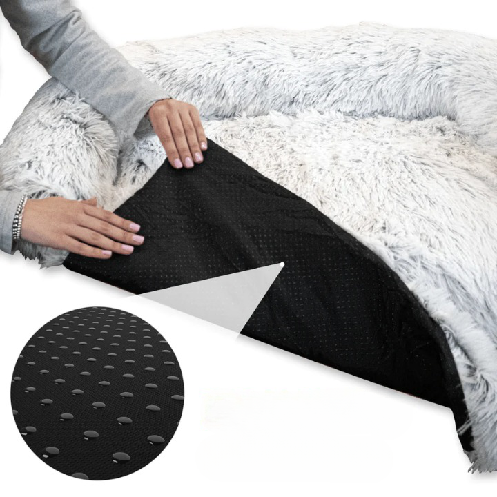 SnuggleNest - Canapé-lit en peluche pour animaux de compagnie pour un confort et une détente ultimes