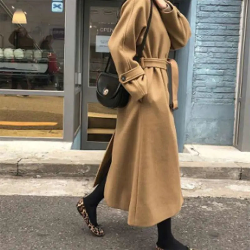 Rosella - Manteau élégant avec ceinture en mélange de laine pour un style sans effort