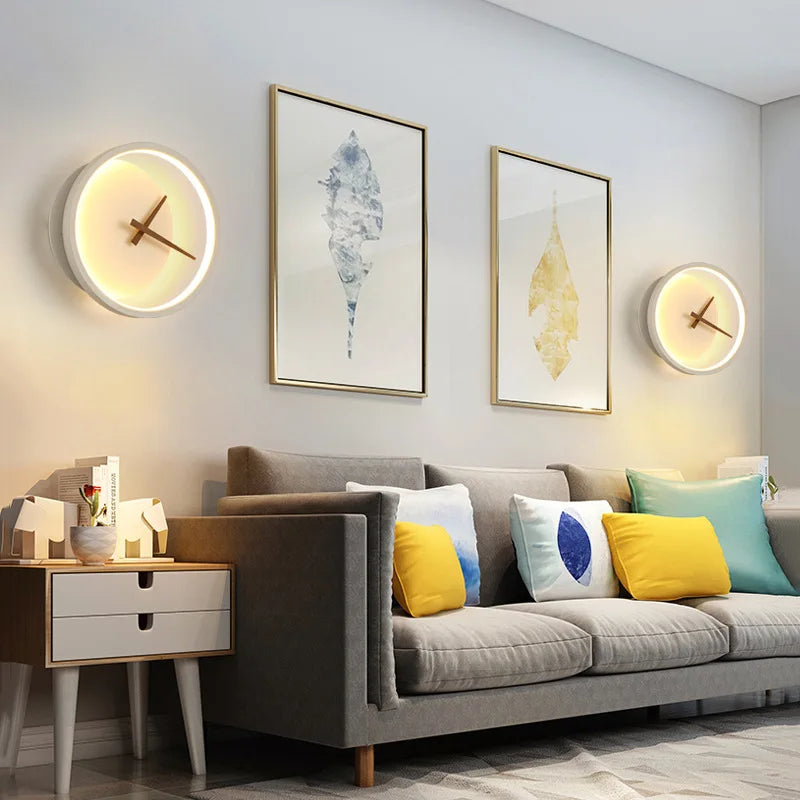 TimeGlow - Horloge murale LED moderne avec lumière LED