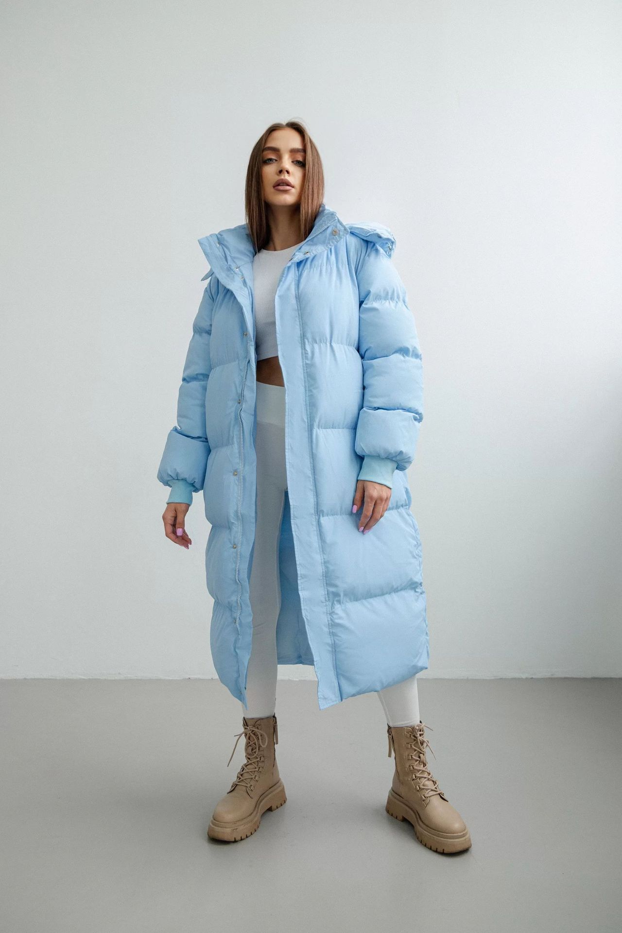 Izabela - Doudoune longue oversize avec capuche