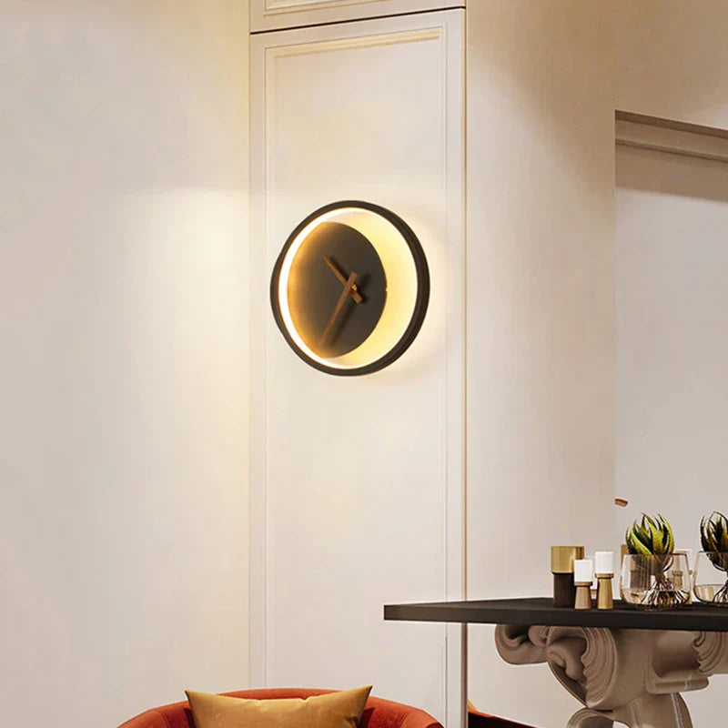 TimeGlow - Horloge murale LED moderne avec lumière LED