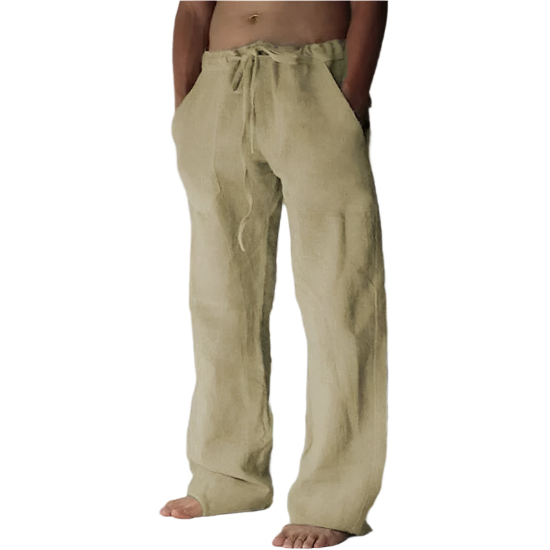 Rodulf - Pantalon décontracté à cordon de serrage et poches latérales pour homme