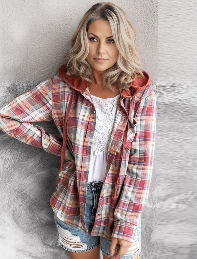 Tendance d'automne® - Pull à capuche inspiré de Layla avec boutons