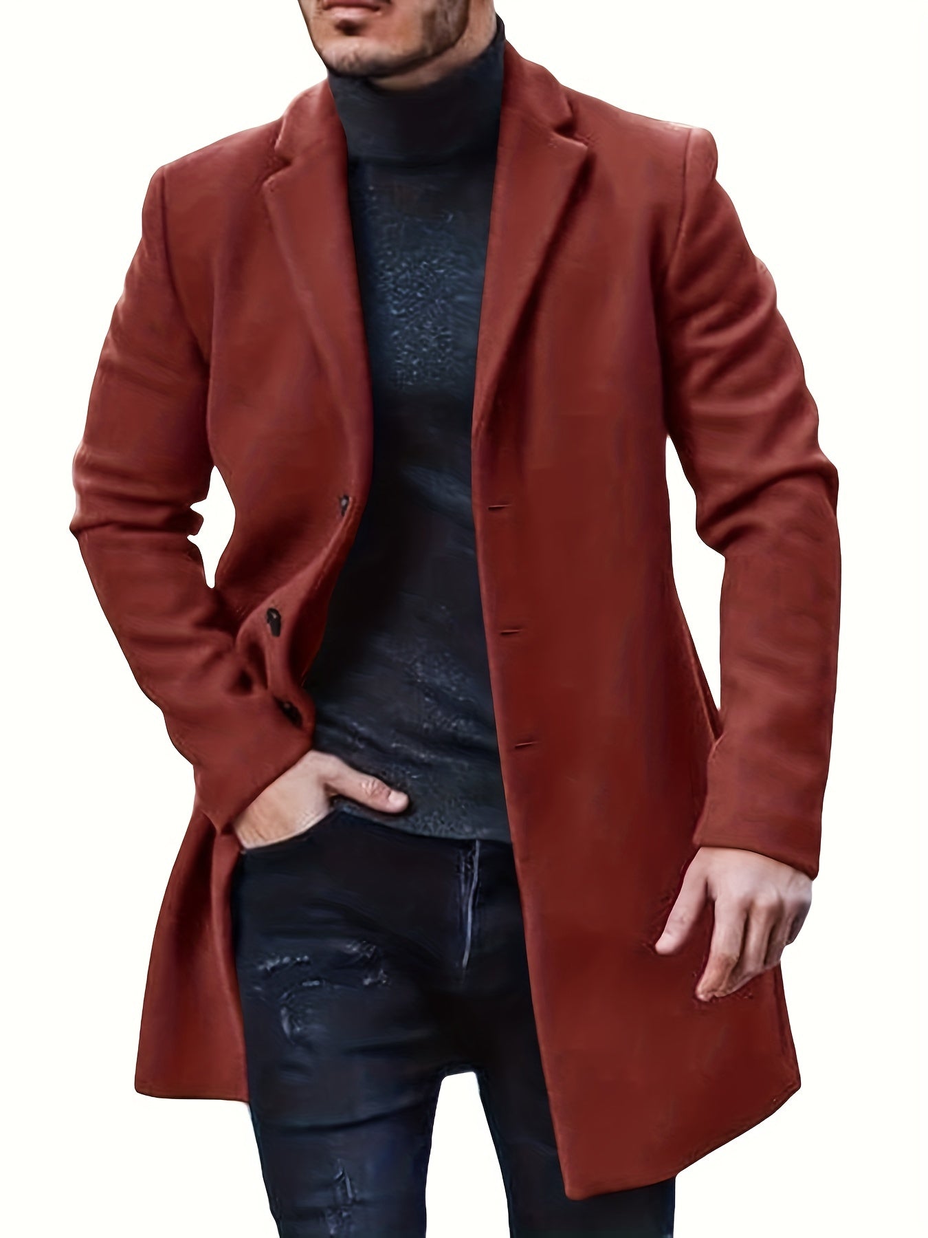 Manteau trench classique Hudson à boutons