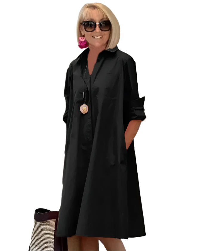 ÉlanChic - robe chemise élégante pour femmes au style raffiné