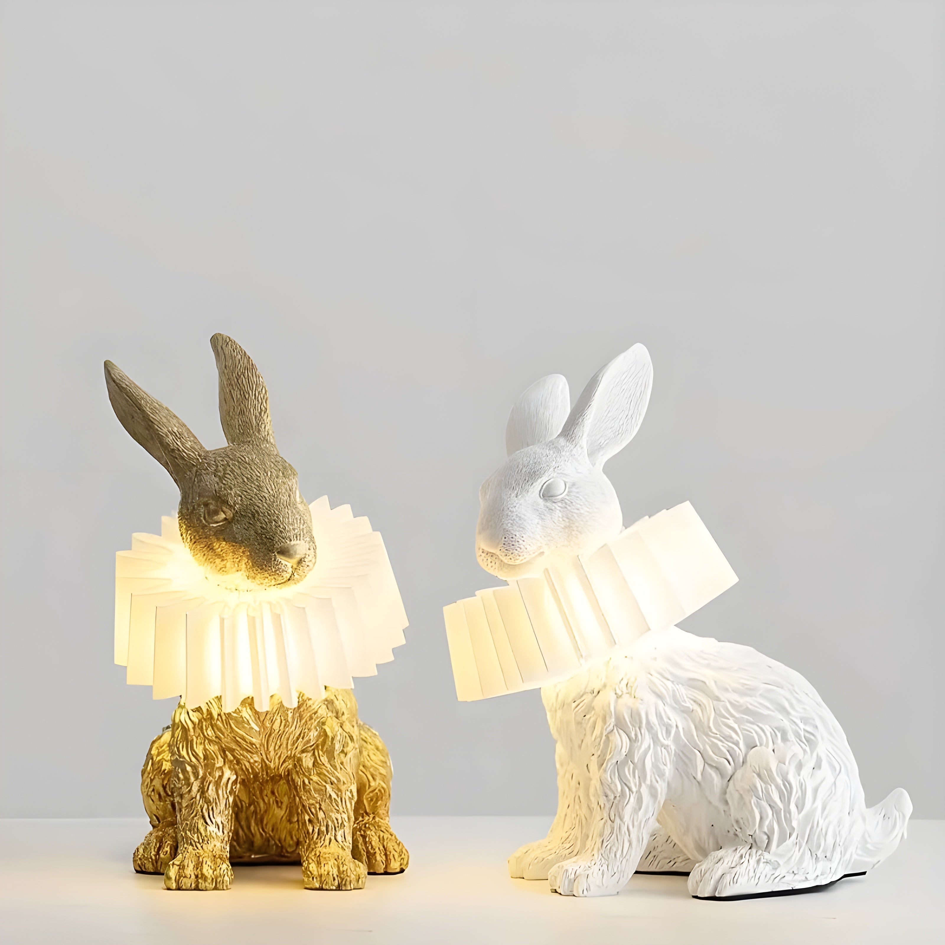 LumiBun – Lampe de table en forme de lapin d'inspiration Art déco