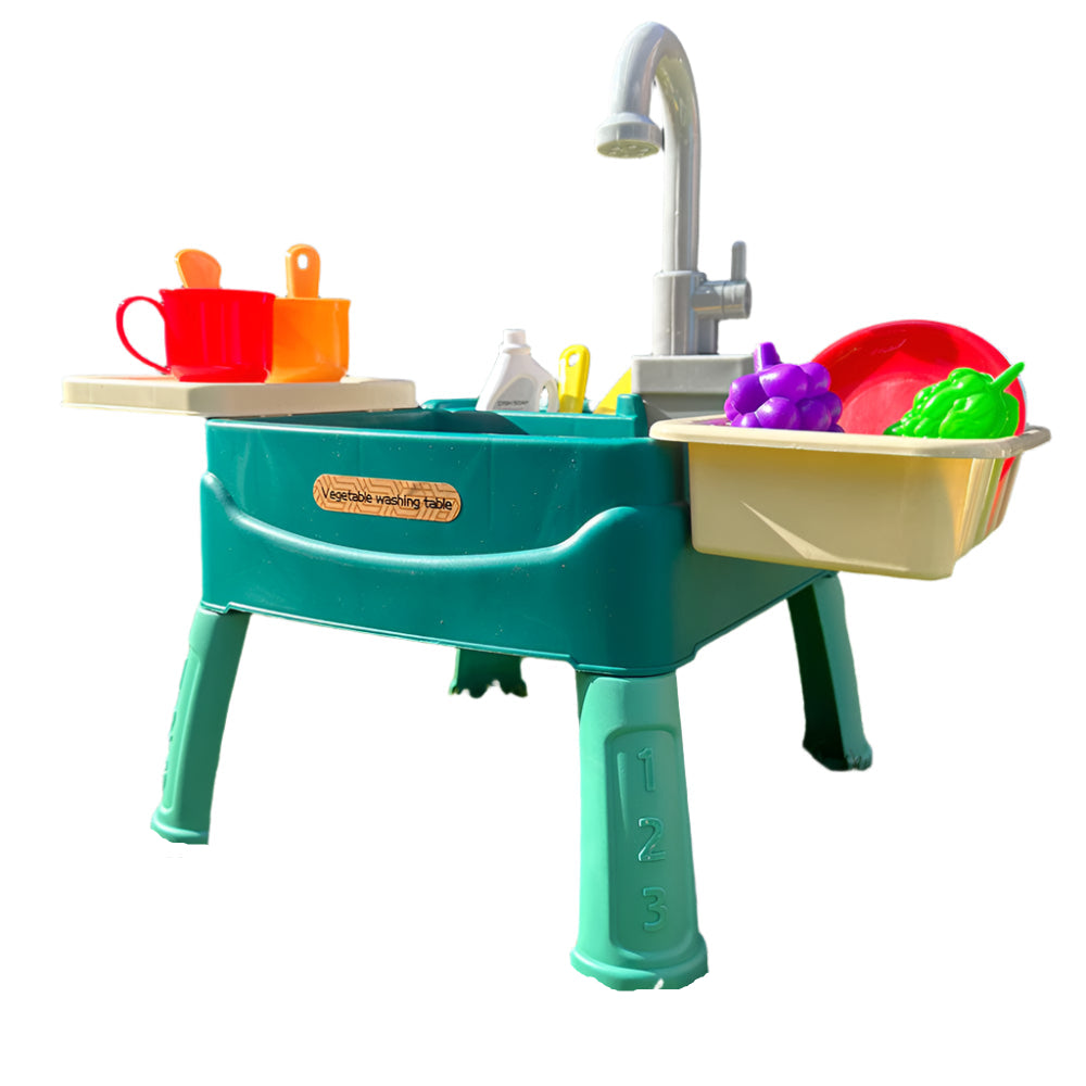 SplashLearn - Évier de cuisine pour enfants avec robinet fonctionnel