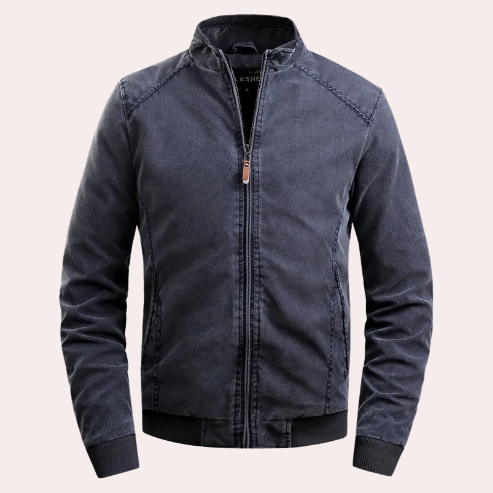 Marius - Veste zippée décontractée à col montant pour homme