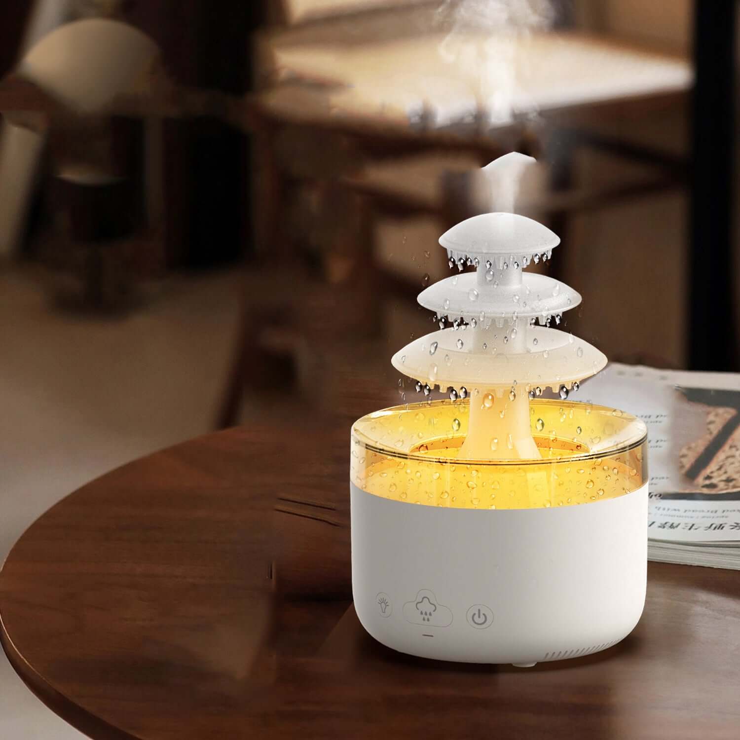 Diffuseur Aromathérapie TranquilMist – Niveaux de Brume Multiples et Lumière Apaisante