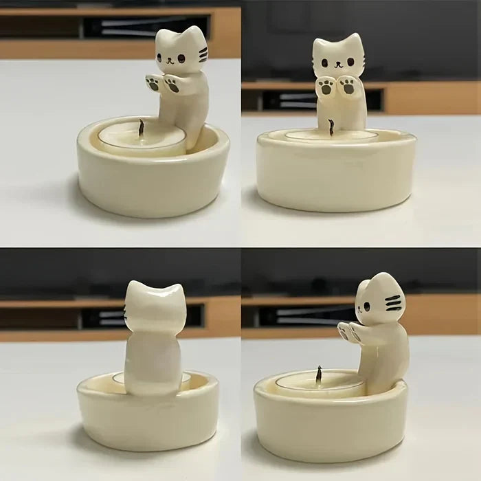 KittyLite - Plateau moderne en résine avec décoration de chat