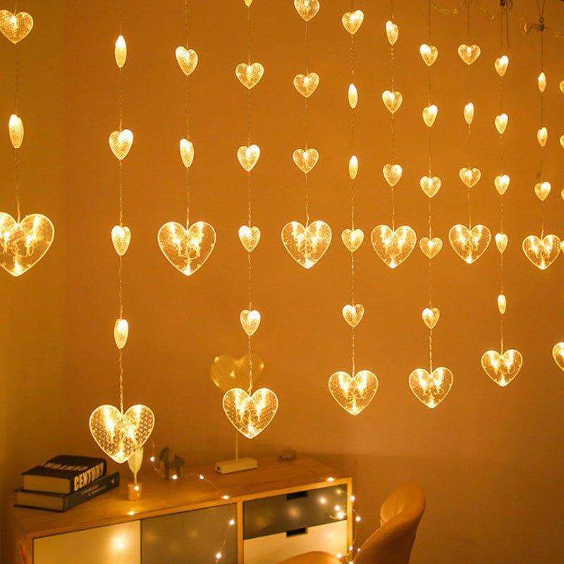 GlowVista - Rideau lumineux LED avec plusieurs formes et couleurs