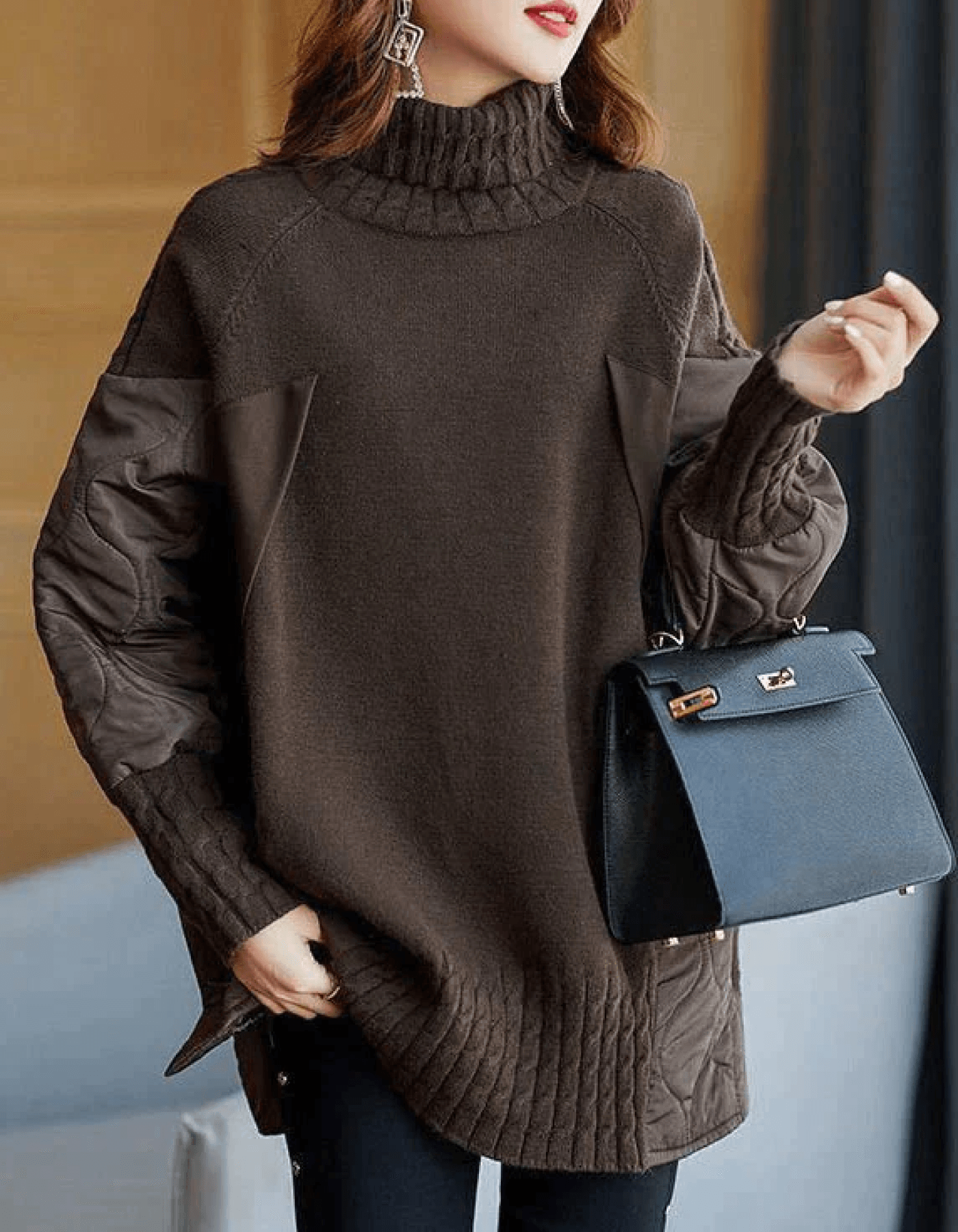 Pull ample col roulé Janine