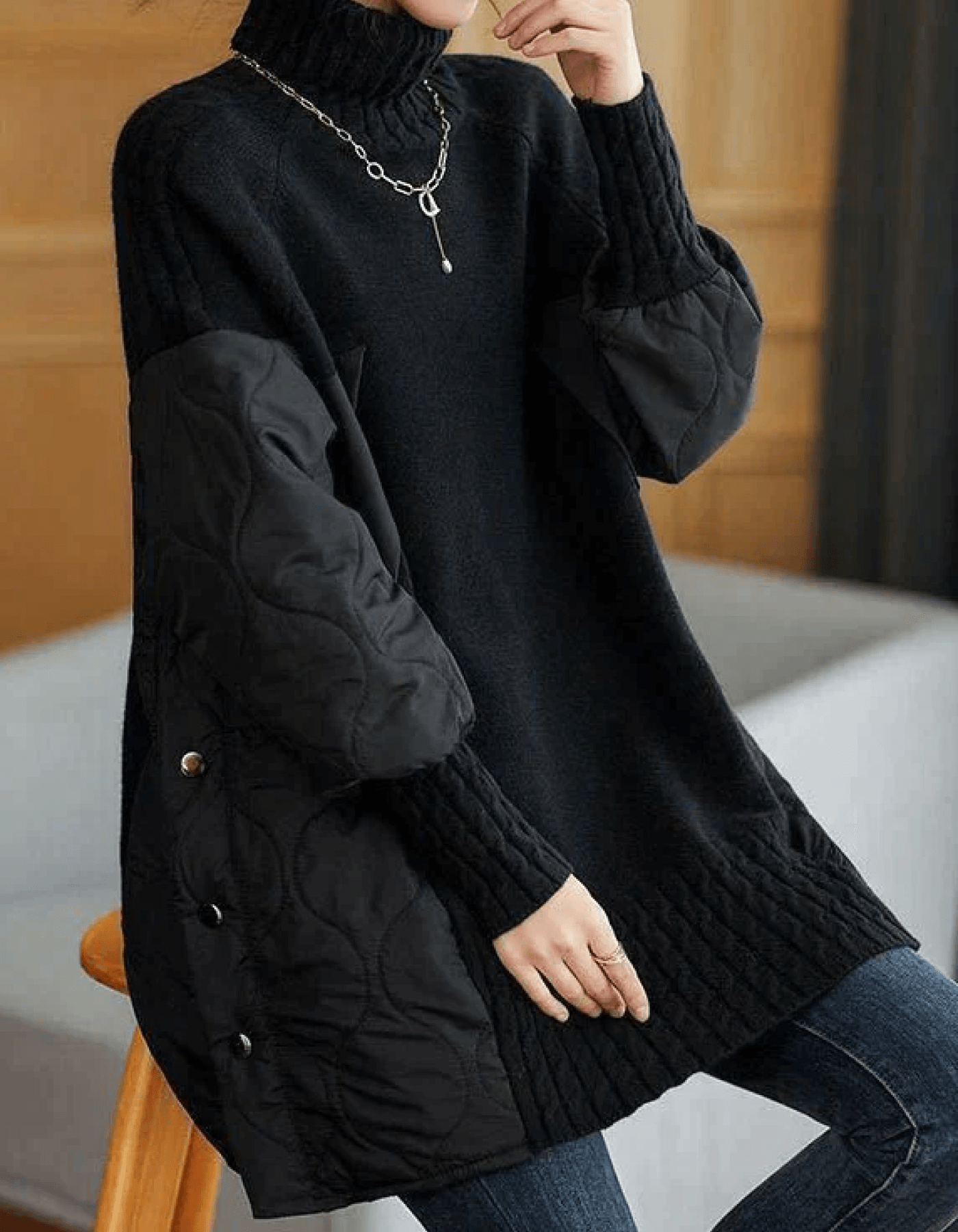 Pull ample col roulé Janine