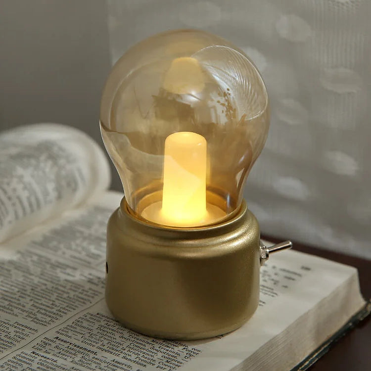 RetroGlow - Lampe de nuit LED portable avec batterie rechargeable