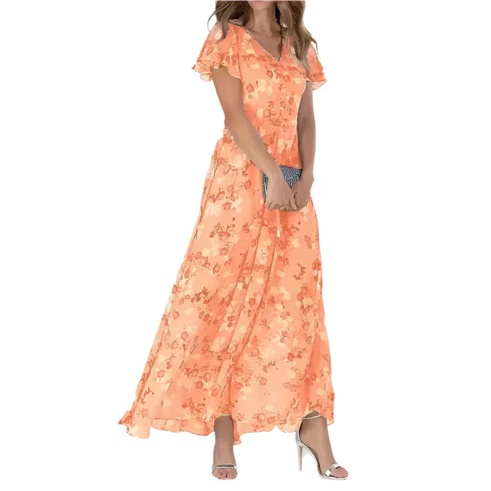 Sofie – Robe d'été longue à motifs floraux