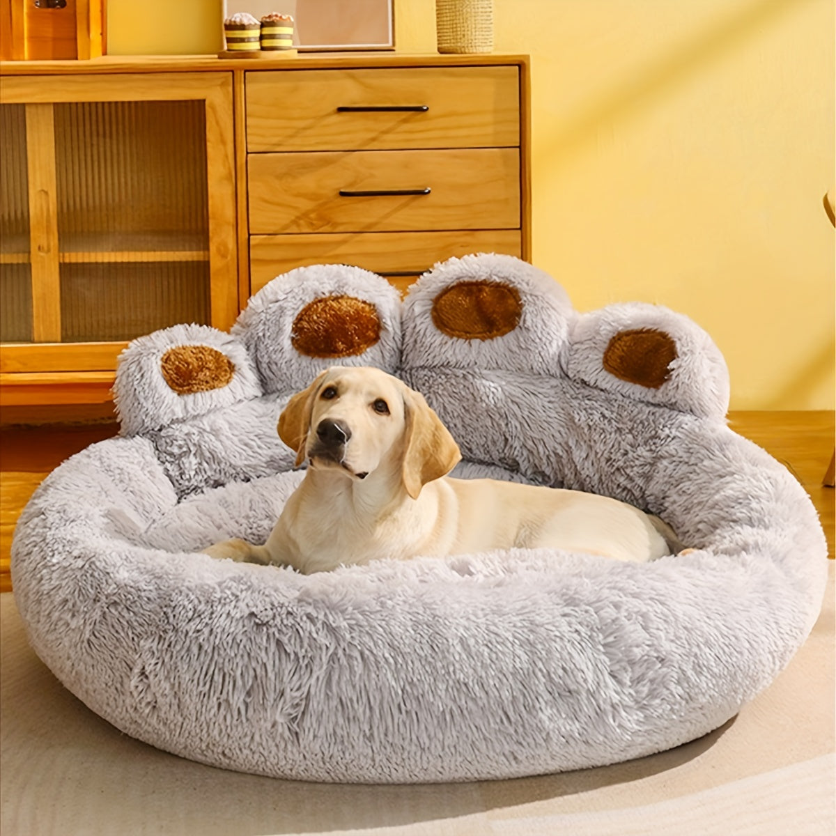 Lit pour animaux en forme de patte - Confort ultime