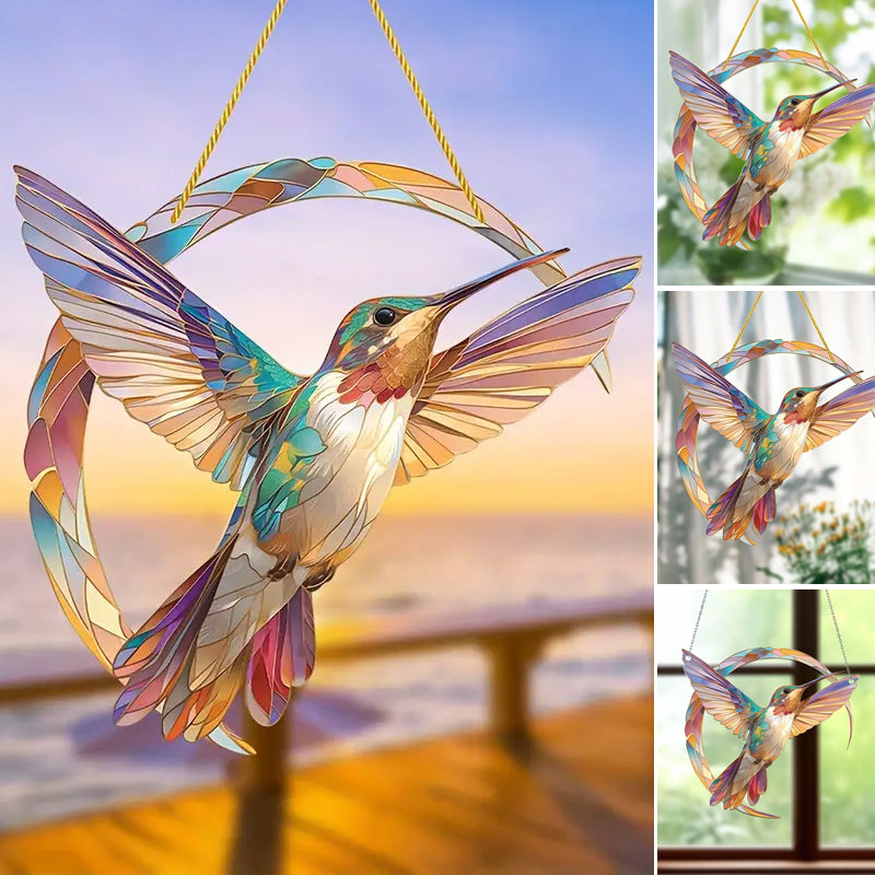 HummiGlow Attrape-Rêve Colibri Vif – Brillante Décoration de Fenêtre
