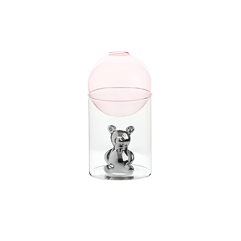 BearBliss - Ensemble de vases en verre décoratifs avec de charmantes figurines d'ours