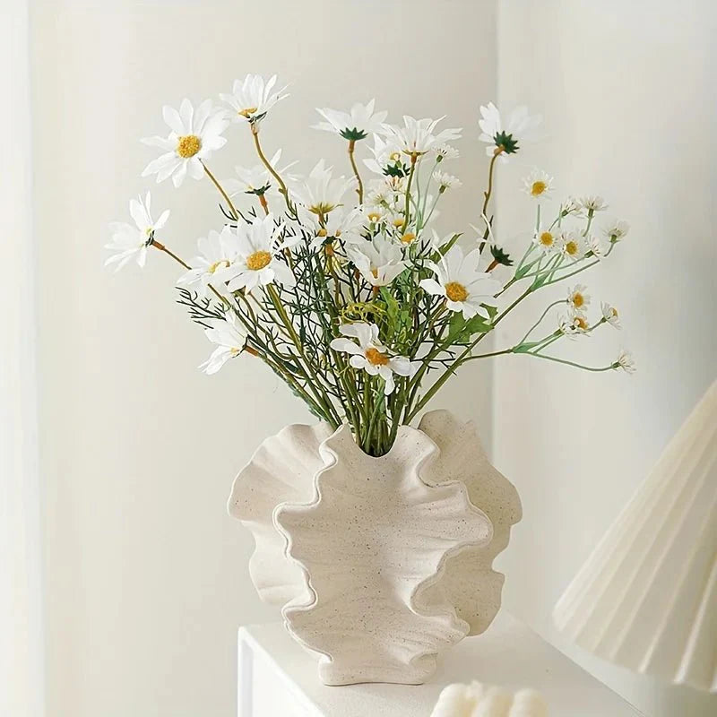 OceanBloom – Vase à fleurs inspirée de coquillage écologique avec bord festonné