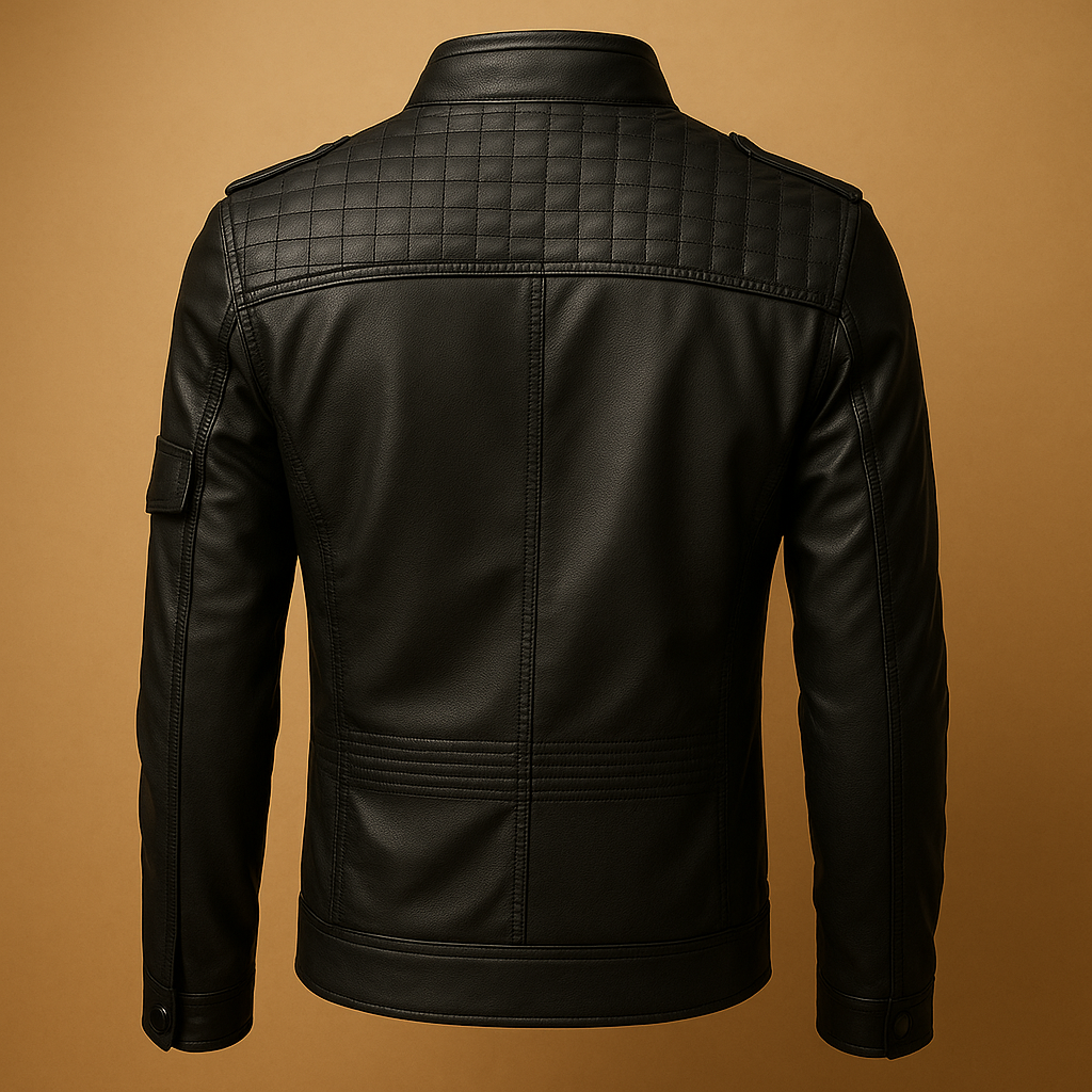 Jasper | Blouson en cuir rembourré à col montant pour hommes