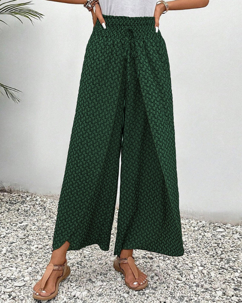 Pantalons larges Maja avec imprimé géométrique