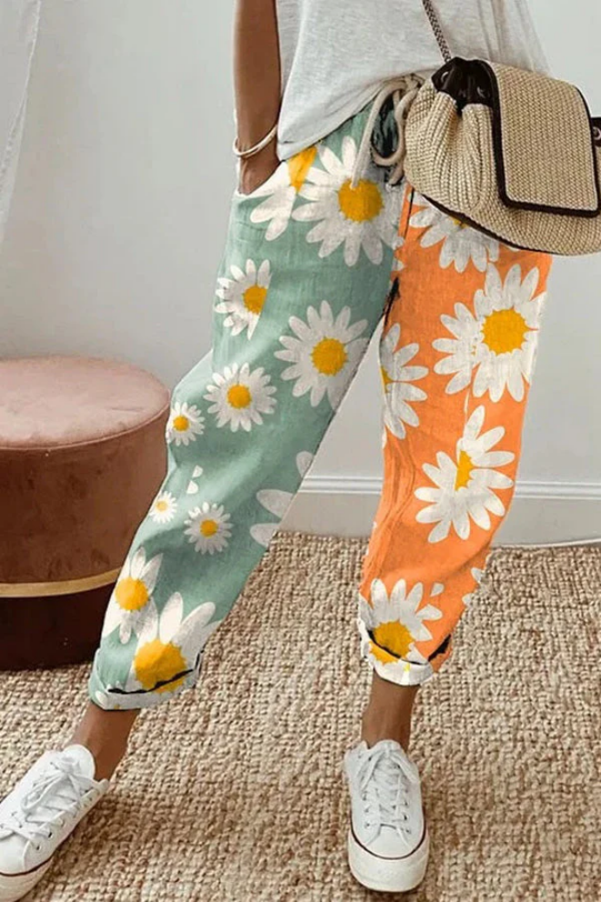 Eliza - Pantalon large imprimé et confortable