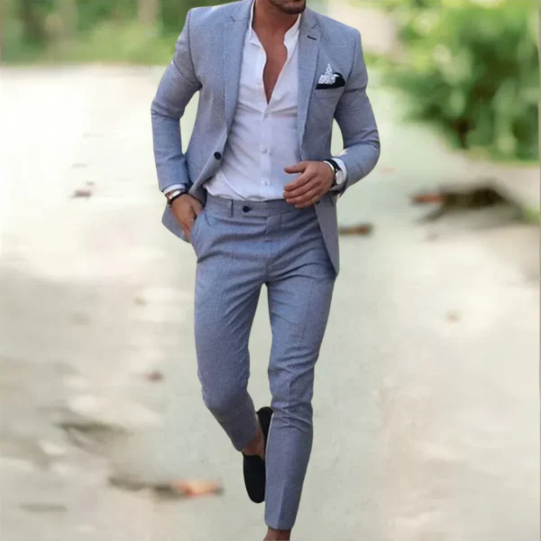 Emil Costume Classique avec Poches Fonctionnelles et Fermeture Boutonnée