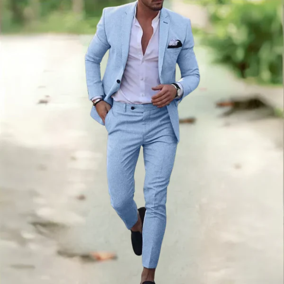 Emil Costume Classique avec Poches Fonctionnelles et Fermeture Boutonnée