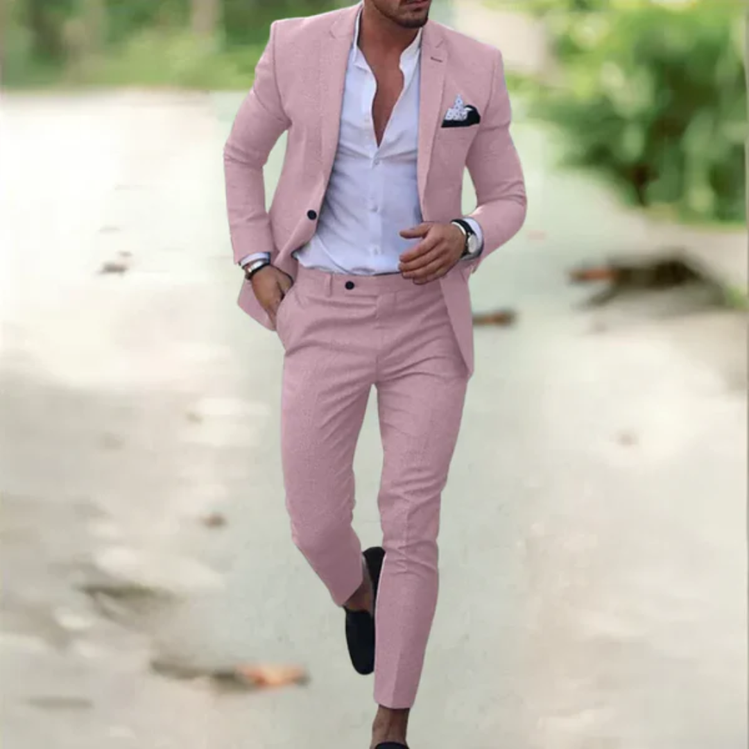 Emil Costume Classique avec Poches Fonctionnelles et Fermeture Boutonnée