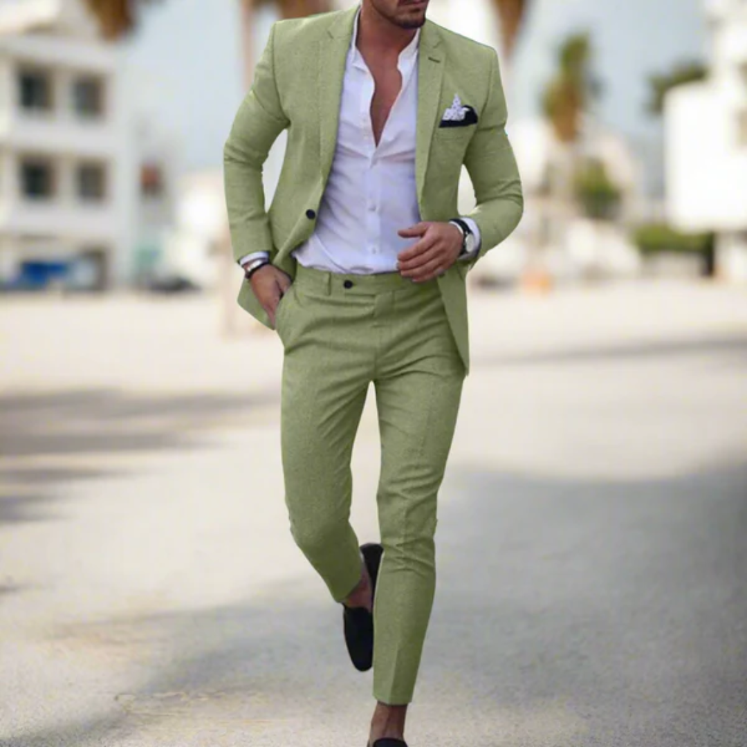 Emil Costume Classique avec Poches Fonctionnelles et Fermeture Boutonnée