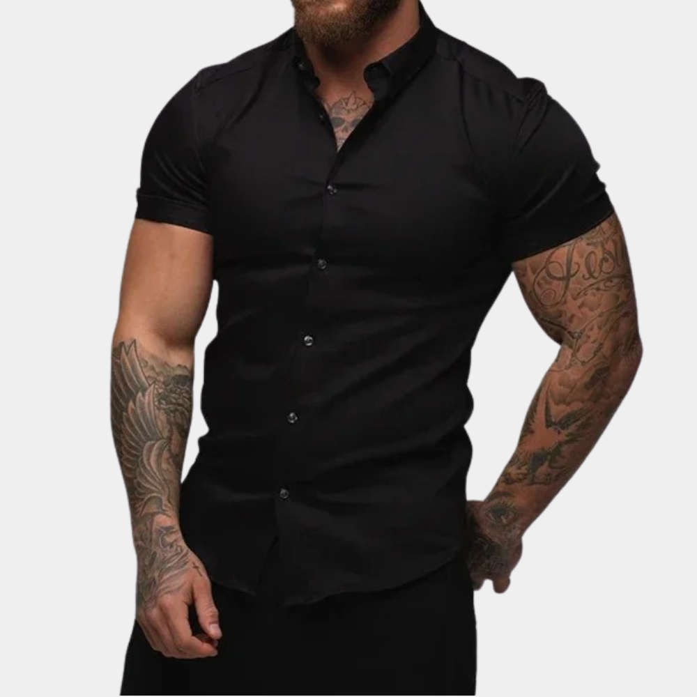 Chemise Moderne Slim Fit Lorenz à Manches Courtes