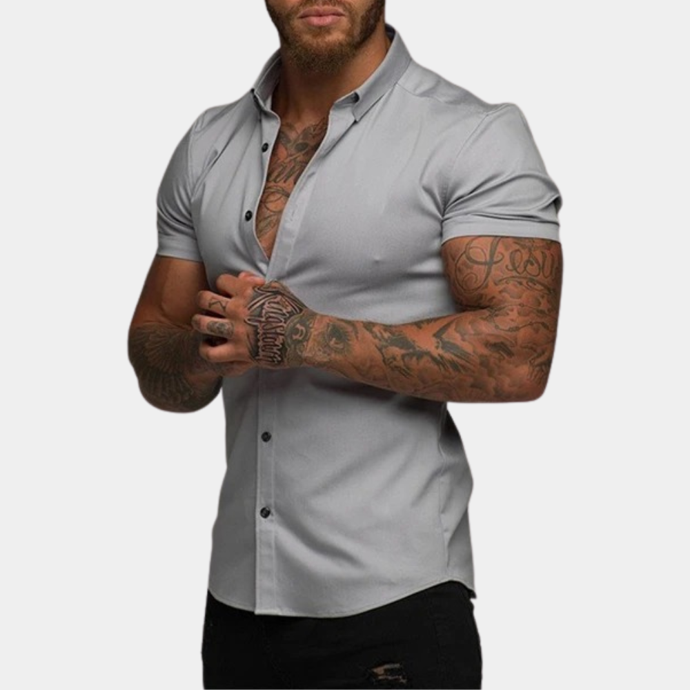 Chemise Moderne Slim Fit Lorenz à Manches Courtes