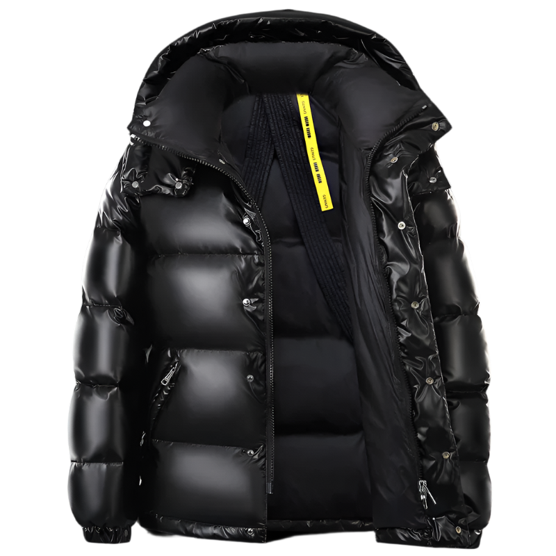Harold - Veste à capuche brillante avec fermeture éclair