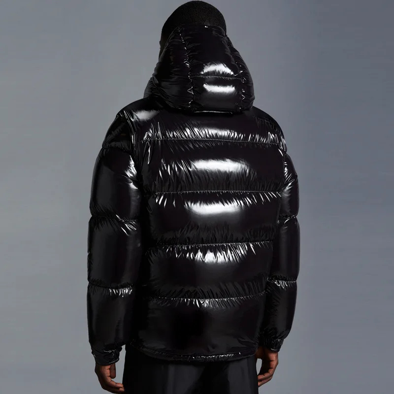 Harold - Veste à capuche brillante avec fermeture éclair
