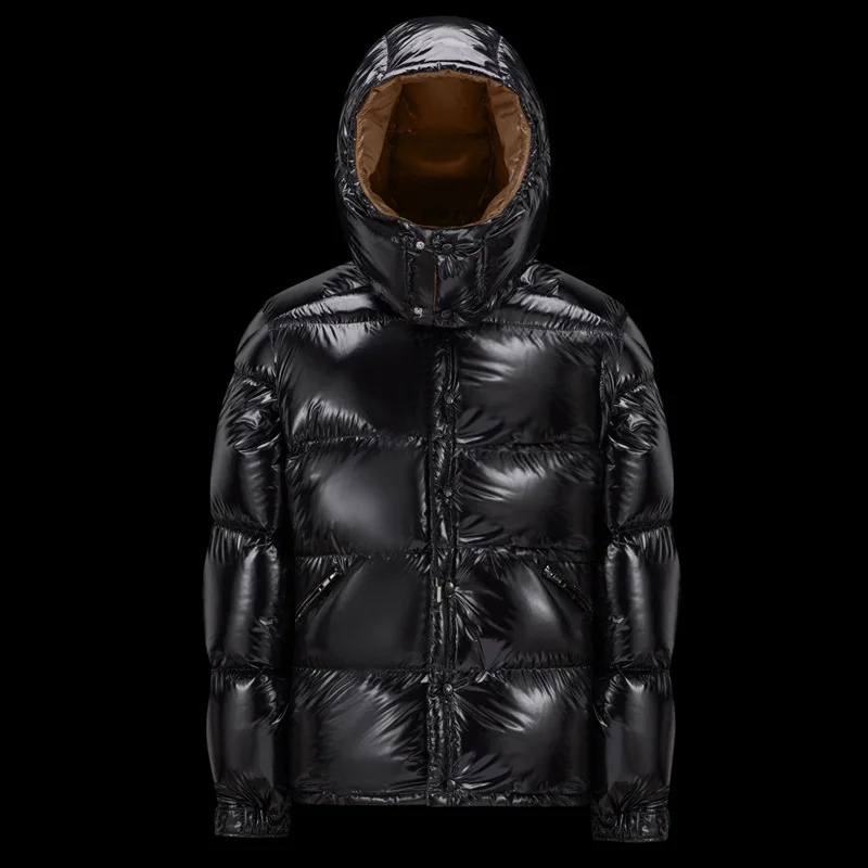 Harold - Veste à capuche brillante avec fermeture éclair