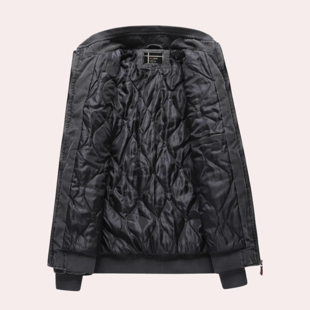 Marius - Veste zippée décontractée à col montant pour homme