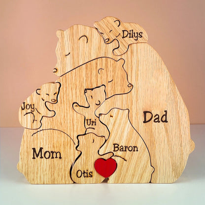 Collection CuddleBears - Coffret cadeau en bois fabriqué à la main