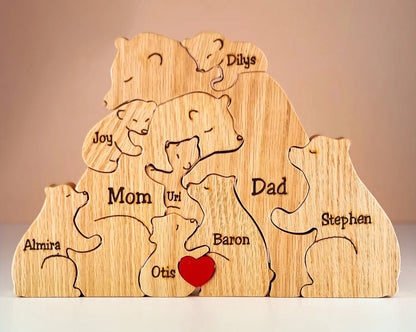 Collection CuddleBears - Coffret cadeau en bois fabriqué à la main